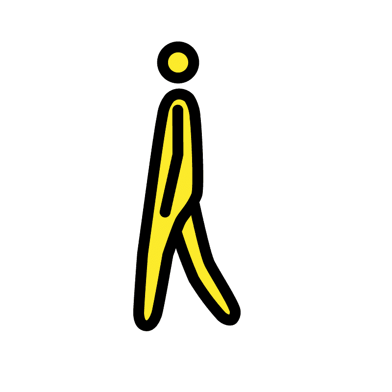 Man walking emoji clipart. Free download transparent .PNG Creazilla