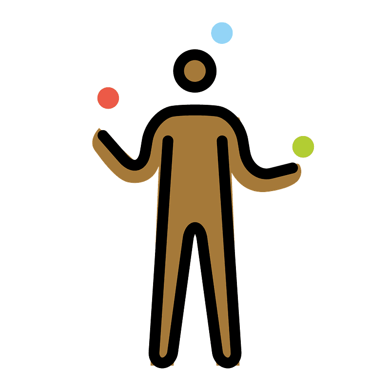 Person juggling emoji clipart. Free download transparent .PNG Creazilla