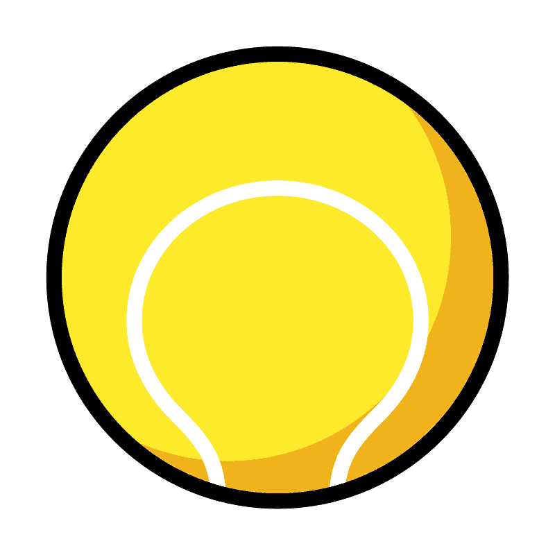 Tennis emoji clipart. Free download transparent .PNG Creazilla
