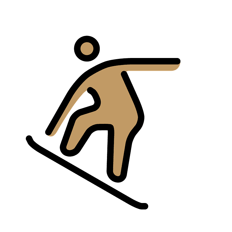 Snowboarder emoji clipart. Free download transparent .PNG Creazilla