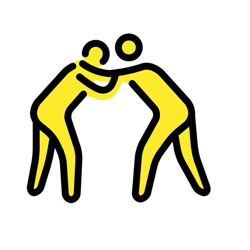 Men wrestling emoji clipart. Free download transparent .PNG Creazilla