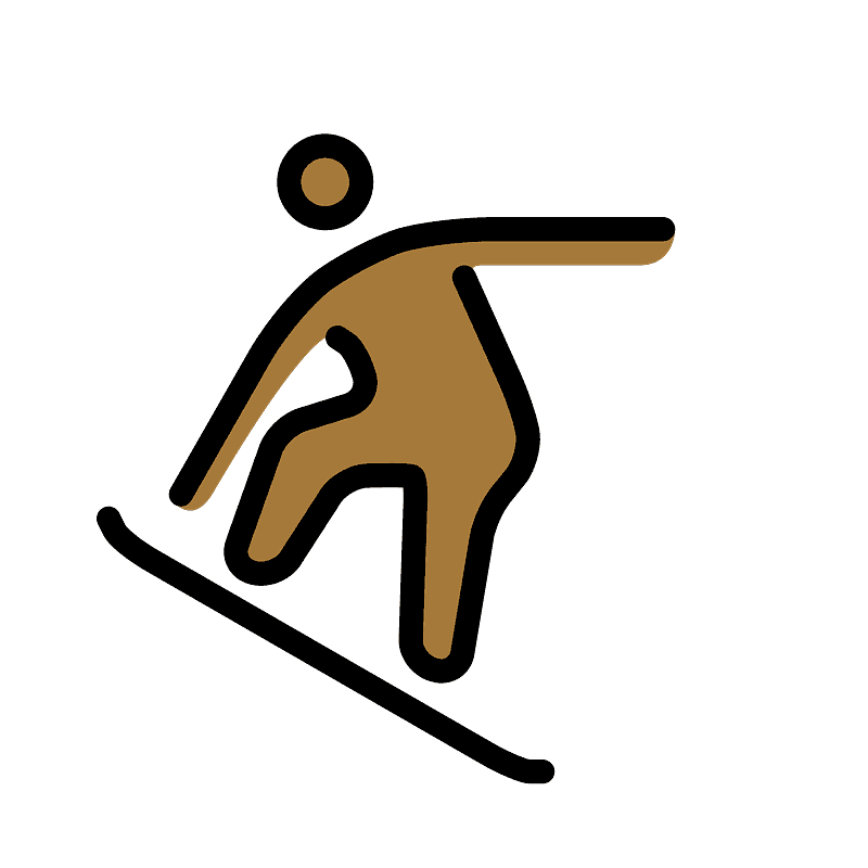 Snowboarder emoji clipart. Free download transparent .PNG Creazilla