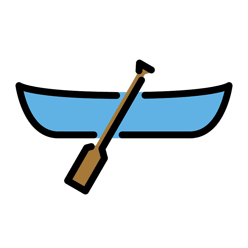 Canoe emoji clipart. Free download transparent .PNG Creazilla