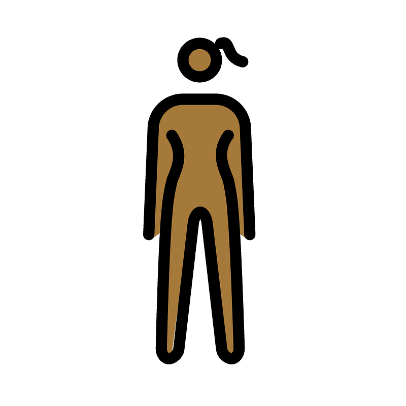 Woman standing emoji clipart. Free download transparent .PNG Creazilla