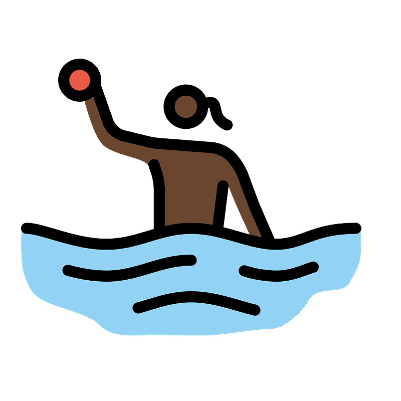 Woman playing water polo emoji clipart. Free download transparent .PNG