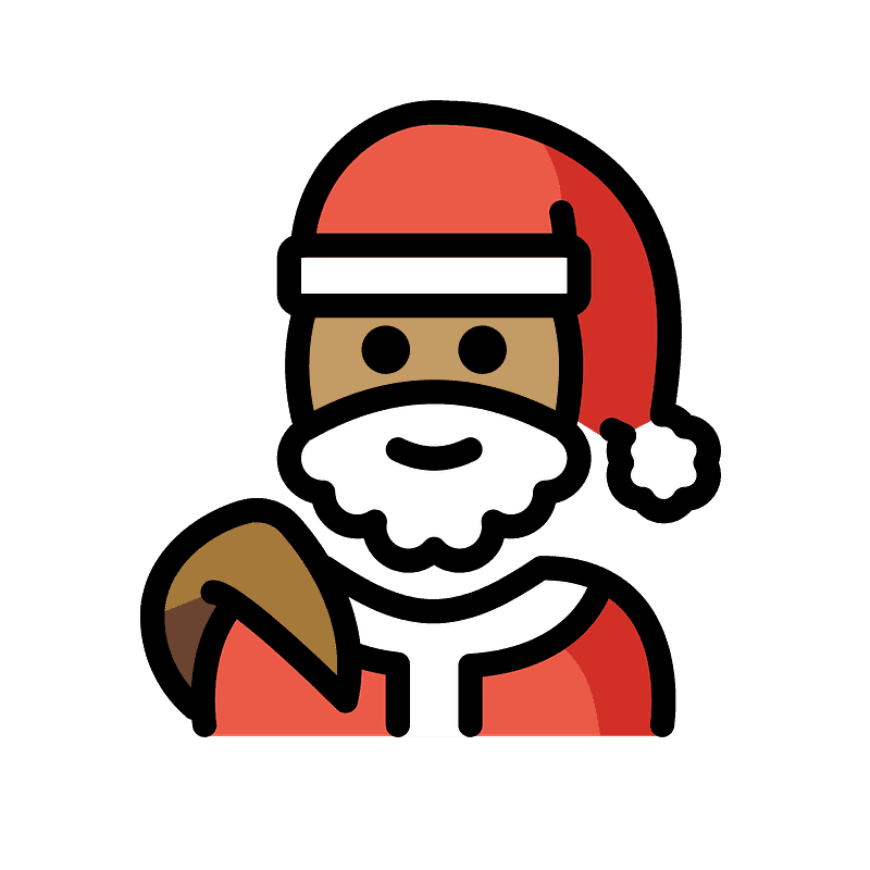 Santa Claus emoji clipart. Free download transparent .PNG Creazilla