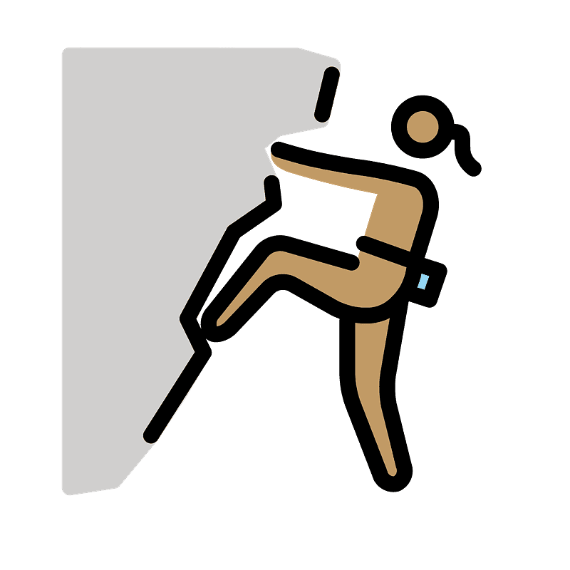 Woman climbing emoji clipart. Free download transparent .PNG Creazilla