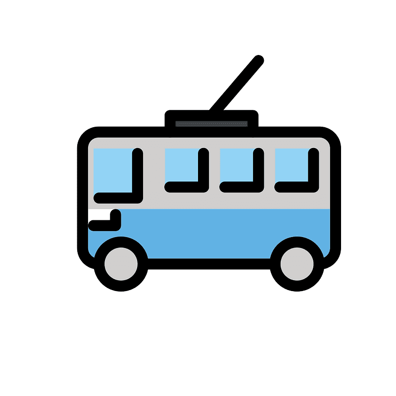 Trolleybus emoji clipart