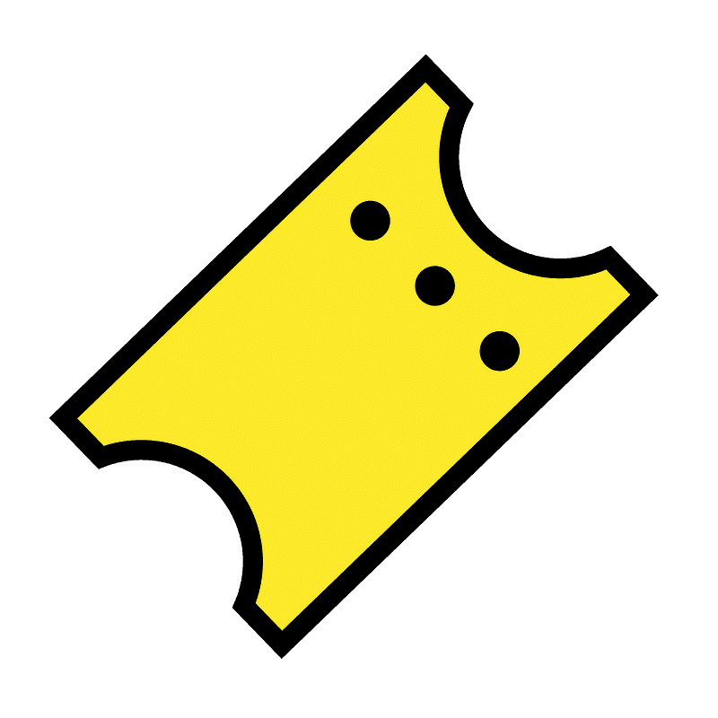 Ticket emoji clipart. Free download transparent .PNG Creazilla