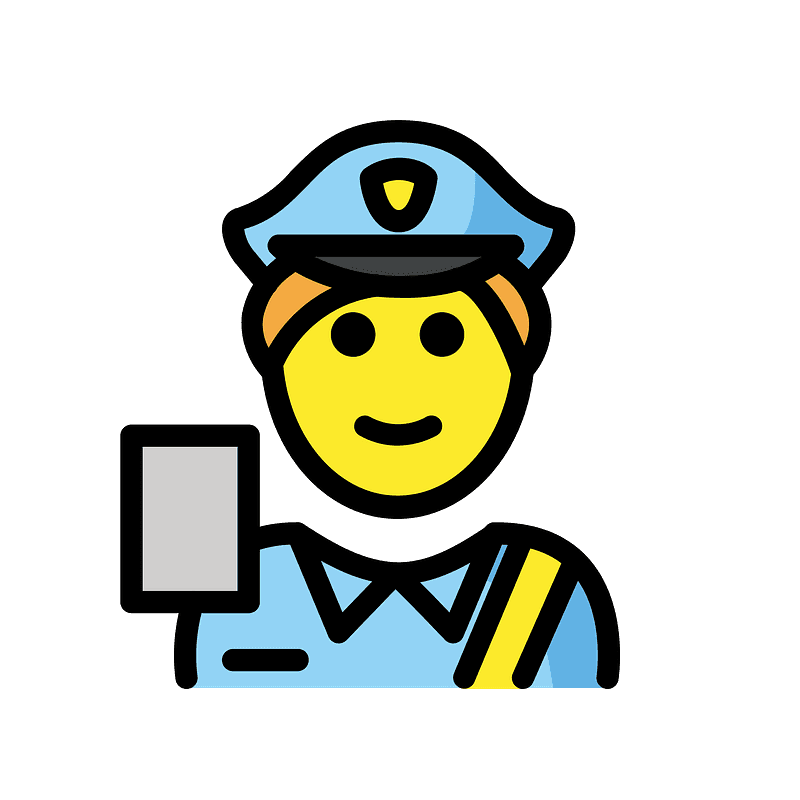 Passport control emoji clipart