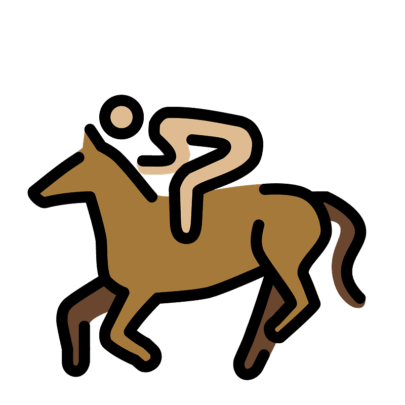 Horse racing emoji clipart. Free download transparent .PNG Creazilla