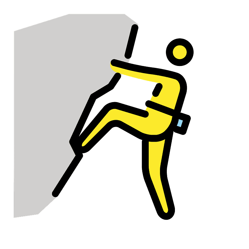 Person climbing emoji clipart. Free download transparent .PNG Creazilla