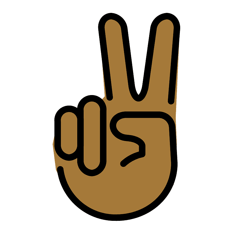 Victory hand emoji clipart. Free download transparent .PNG Creazilla