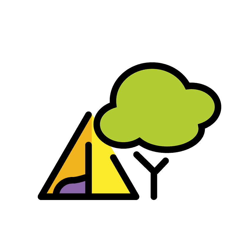 Camping emoji clipart. Free download transparent .PNG Creazilla