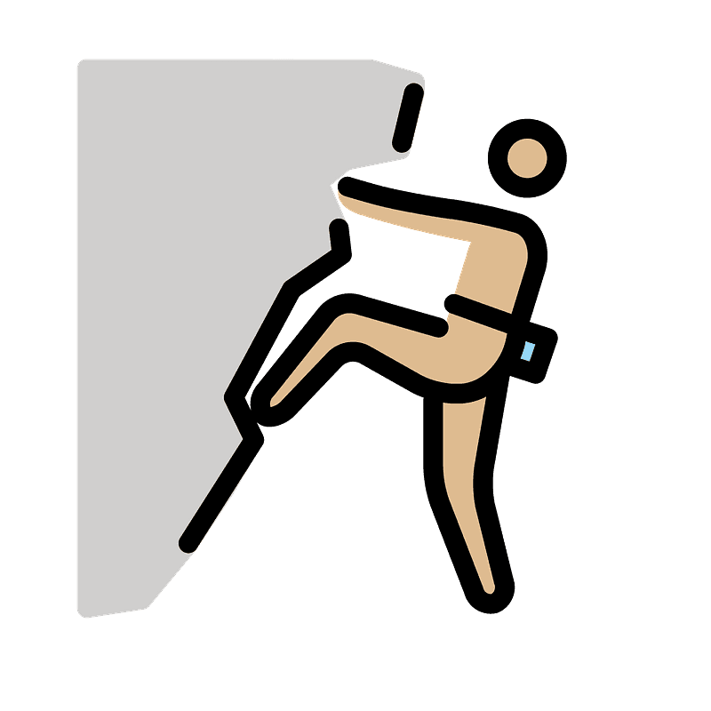 Man climbing emoji clipart