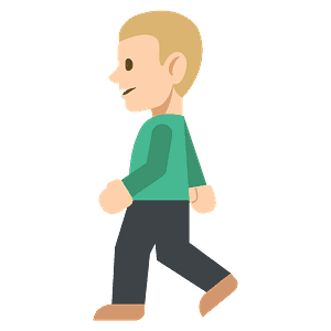 Person walking Free vector emoji on