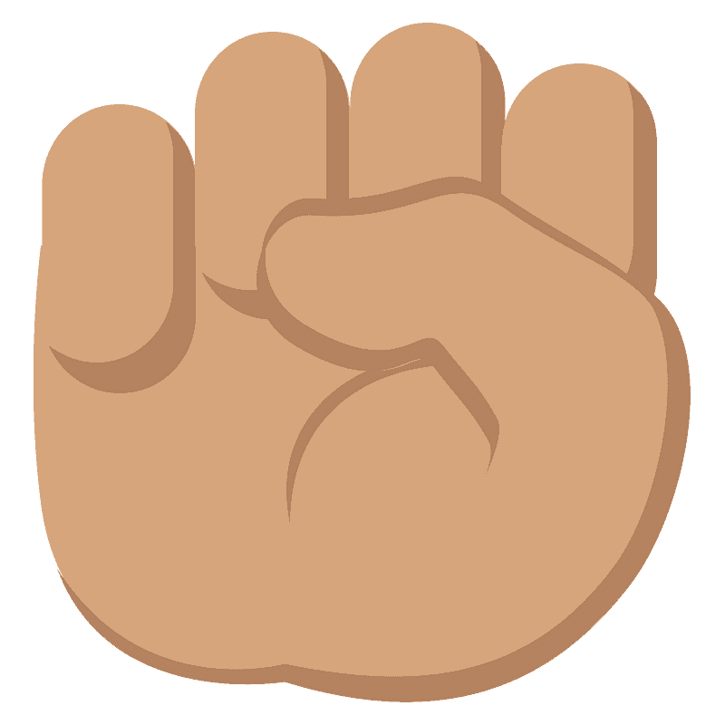 Raised fist emoji clipart. Free download transparent .PNG Creazilla
