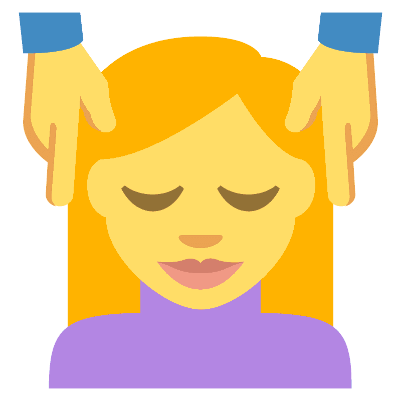Person getting massage emoji clipart. Free download transparent .PNG