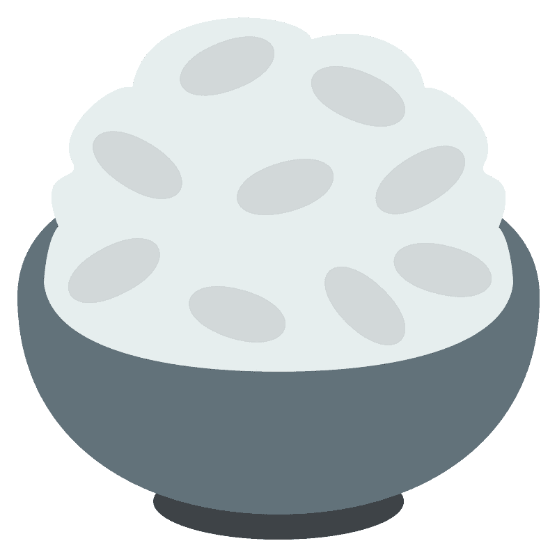 Cooked rice emoji clipart. Free download transparent .PNG Creazilla