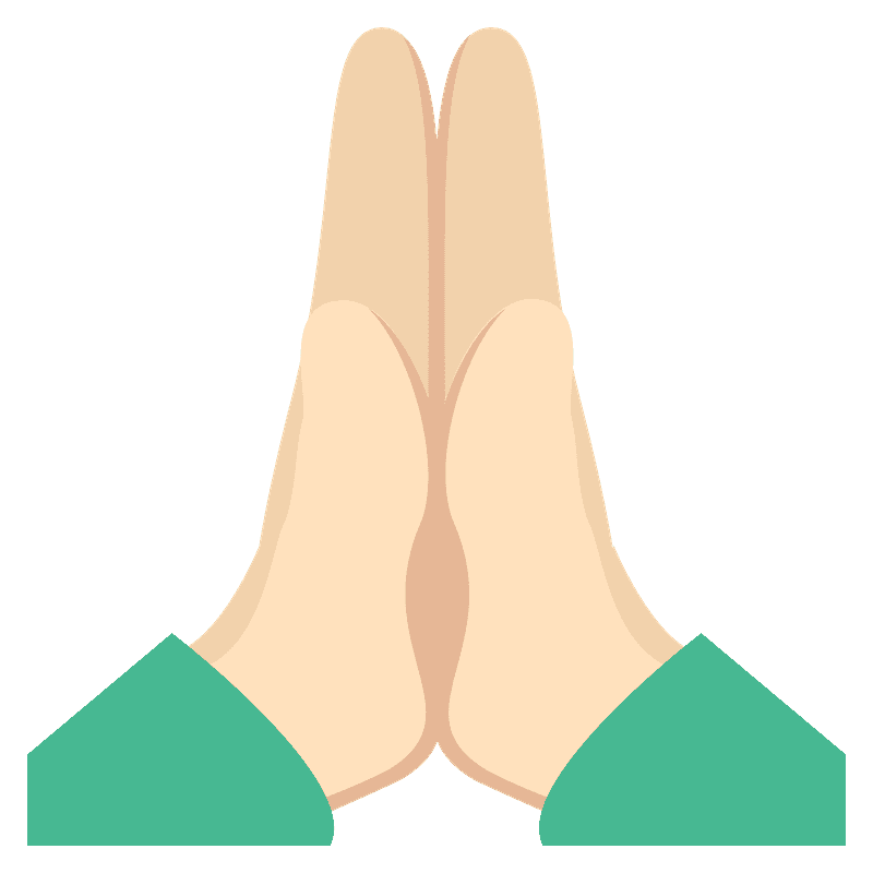 Folded hands emoji clipart. Free download transparent .PNG | Creazilla