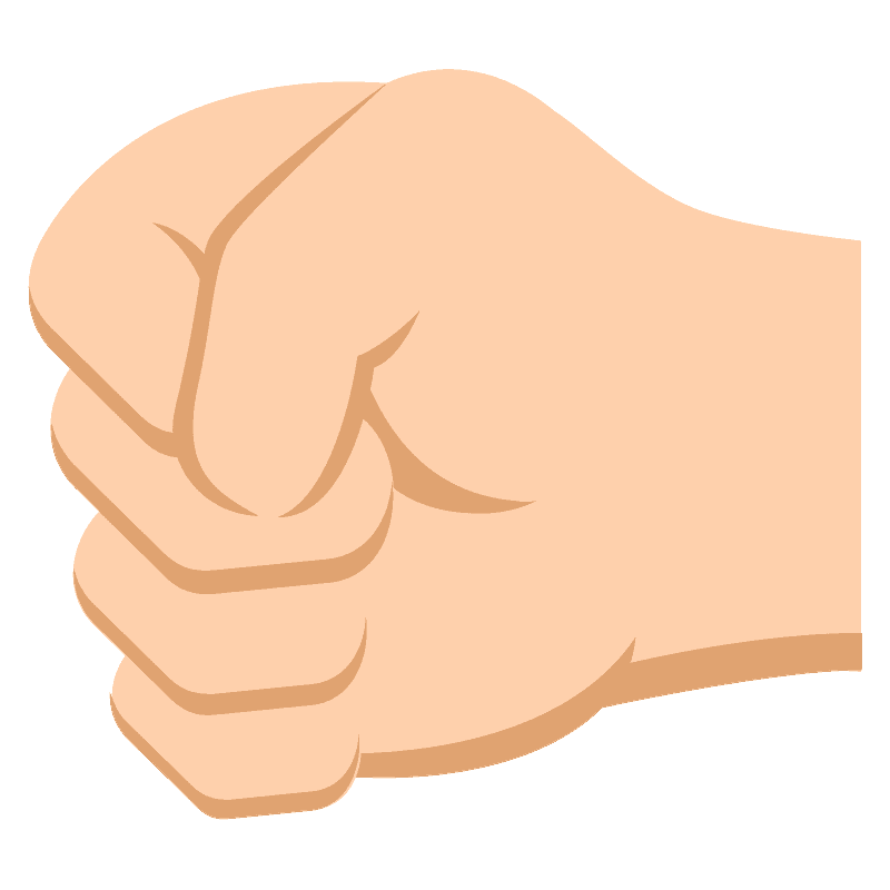 Leftfacing fist emoji clipart. Free download transparent .PNG Creazilla