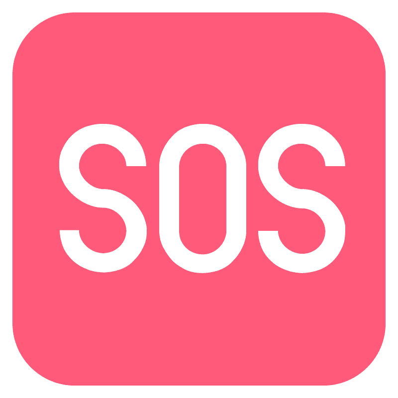 SOS button emoji clipart. Free download transparent .PNG Creazilla