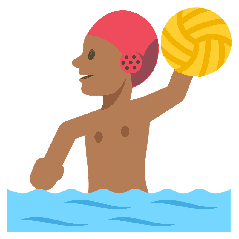 Person playing water polo emoji clipart. Free download transparent .PNG