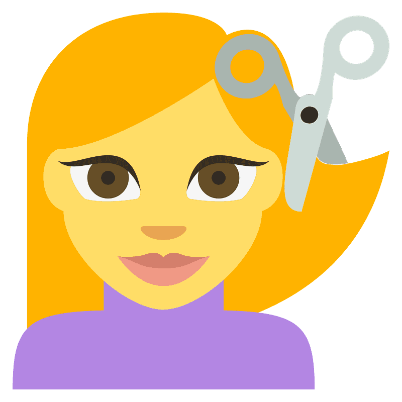 Person getting haircut emoji clipart