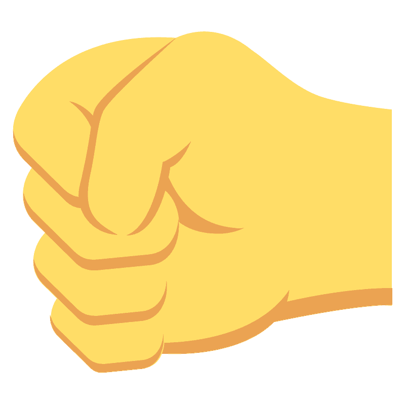 Leftfacing fist emoji clipart. Free download transparent .PNG Creazilla