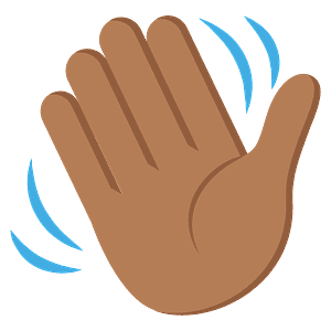 Waving hand - Free vector emoji on creazilla.com