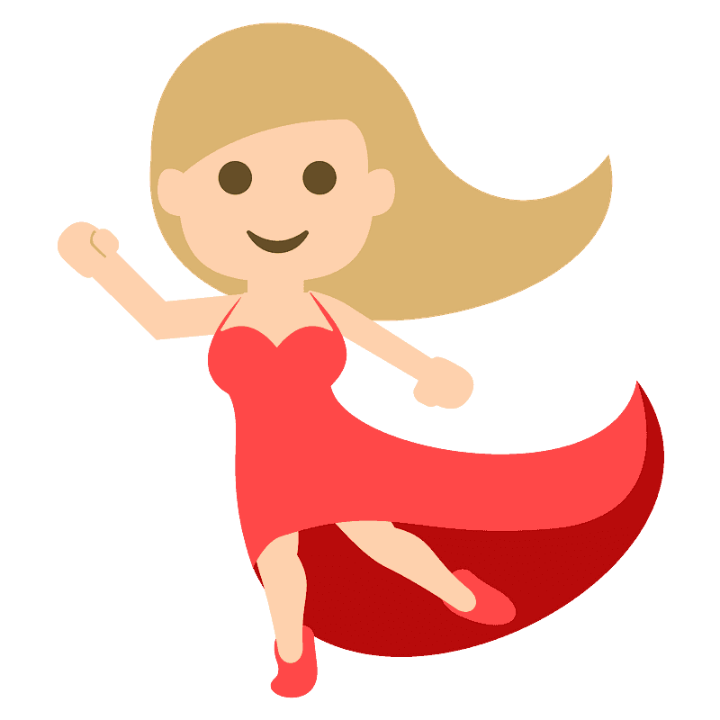 Lichtgetinte huidskleur dansende vrouw clipart