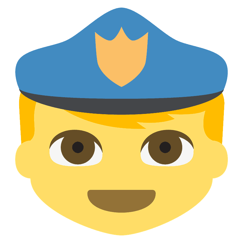 Police officer emoji clipart. Free download transparent .PNG Creazilla