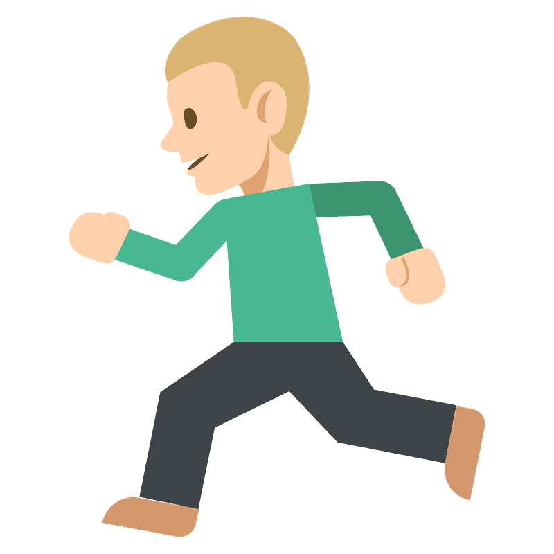 Person running emoji clipart. Free download transparent .PNG Creazilla