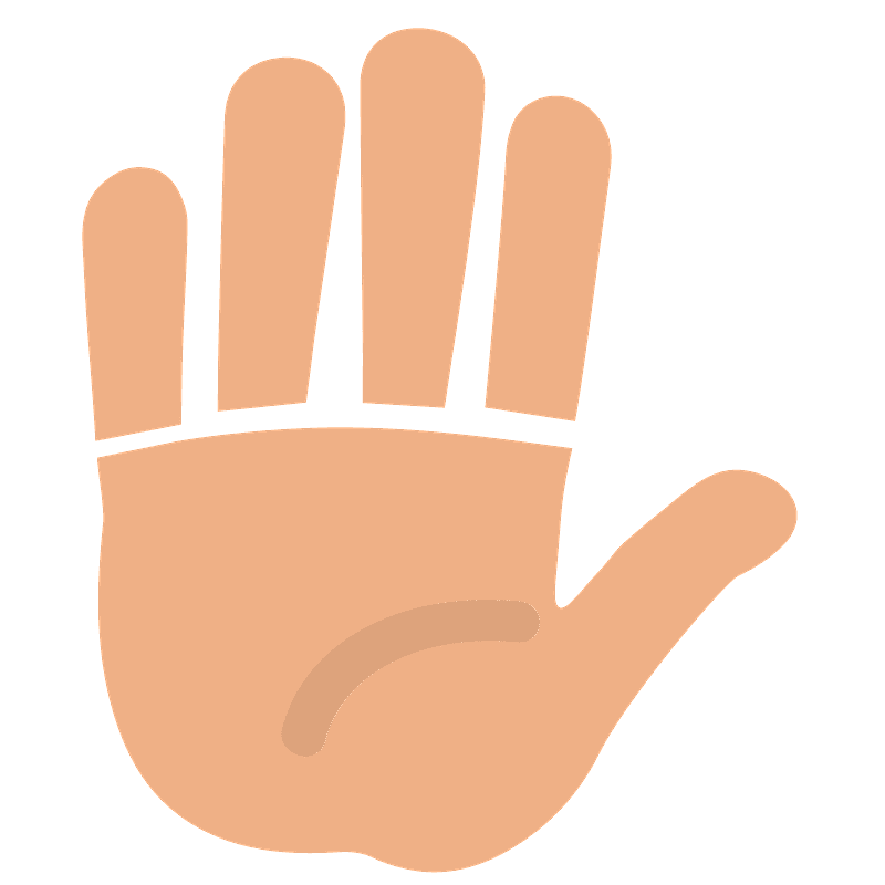Raised hand emoji clipart. Free download transparent .PNG | Creazilla