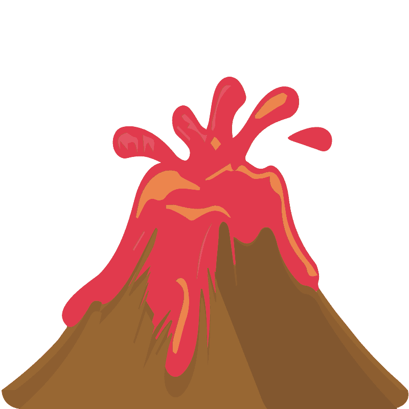 Volcano emoji clipart. Free download transparent .PNG Creazilla