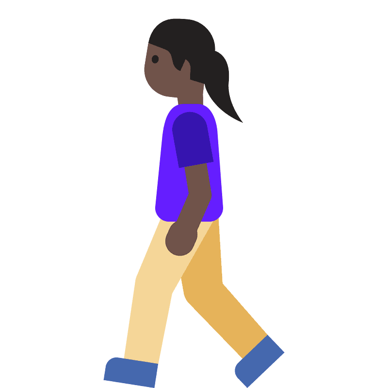 Woman walking emoji clipart. Free download transparent .PNG Creazilla