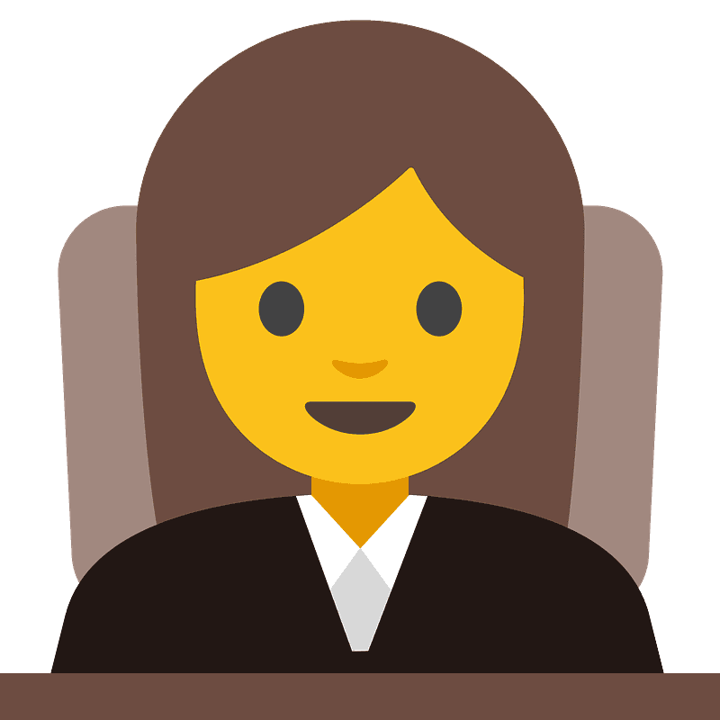 Woman judge emoji clipart. Free download transparent .PNG Creazilla