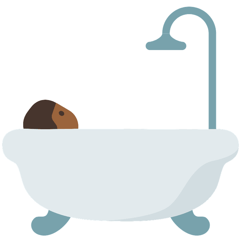 Person taking bath emoji clipart. Free download transparent .PNG