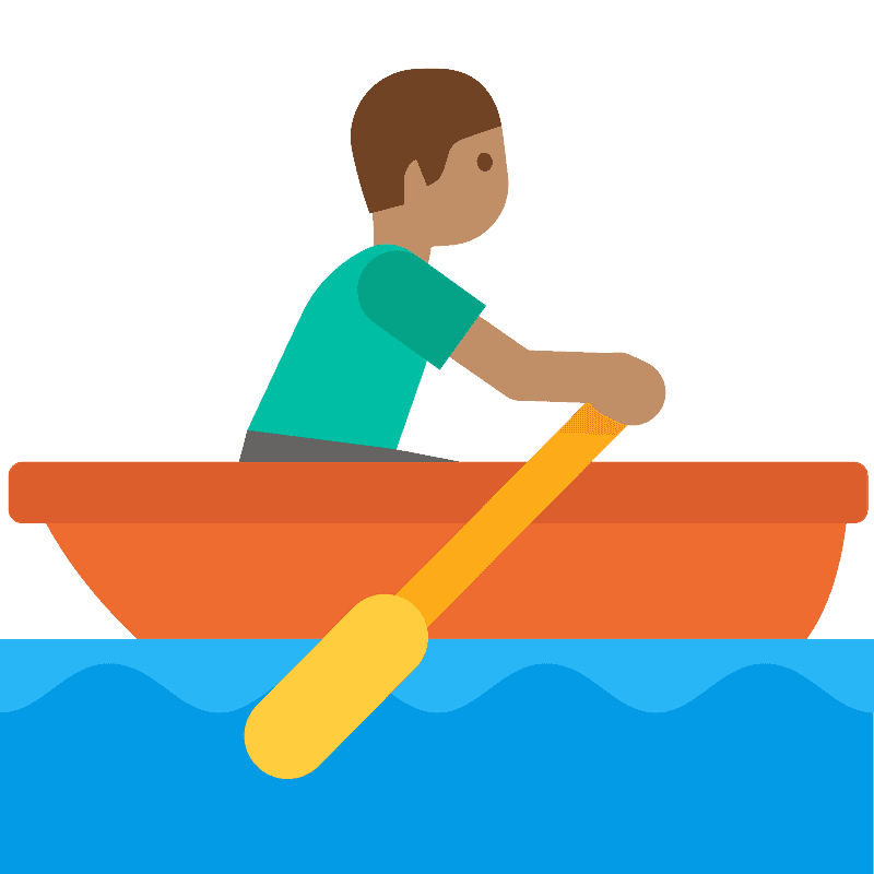 Person rowing boat emoji clipart. Free download transparent .PNG
