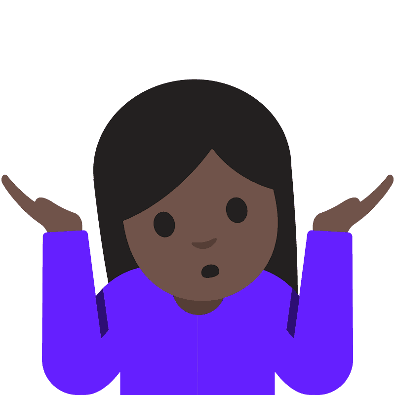 Woman shrugging emoji clipart. Free download transparent .PNG Creazilla