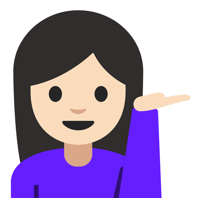 Person tipping hand emoji clipart. Free download transparent .PNG