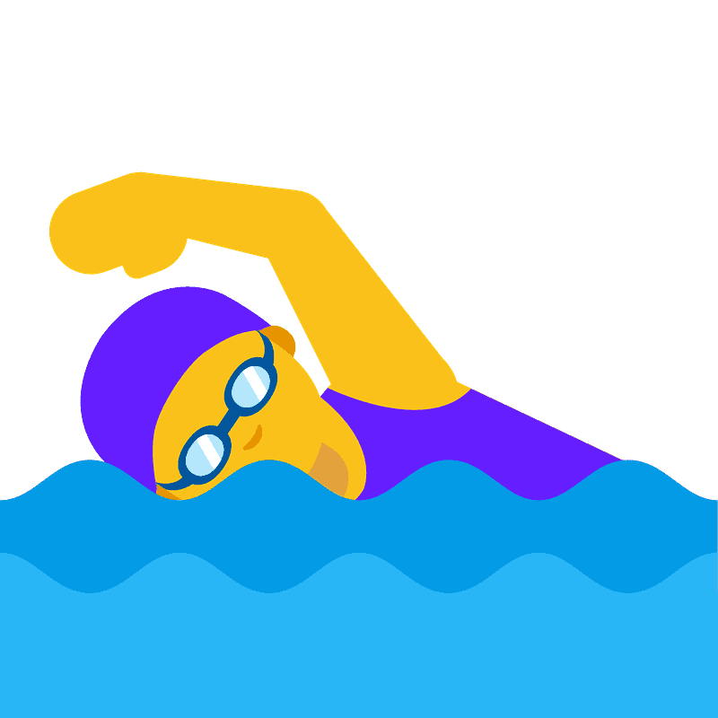 Woman swimming emoji clipart. Free download transparent .PNG Creazilla