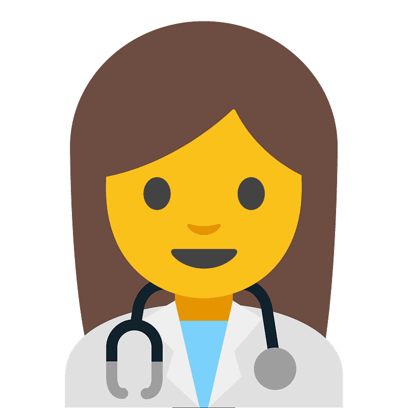 Woman health worker emoji clipart. Free download transparent .PNG