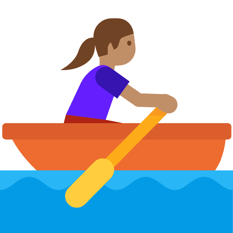 Woman rowing boat emoji clipart. Free download transparent .PNG Creazilla