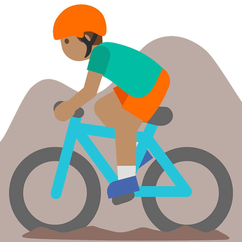 Person mountain biking emoji clipart. Free download transparent .PNG