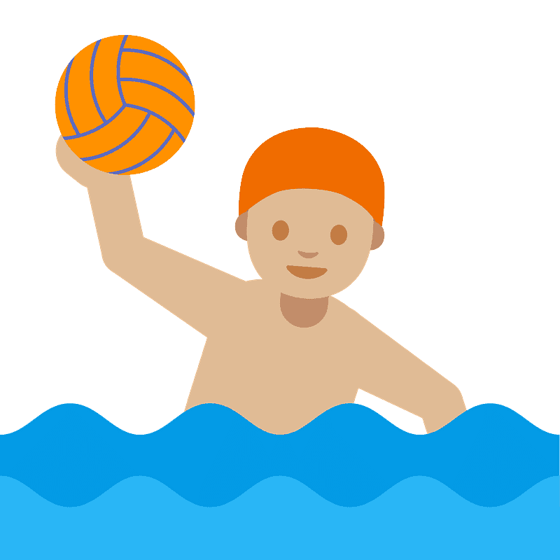 Man playing water polo emoji clipart. Free download transparent .PNG Creazilla