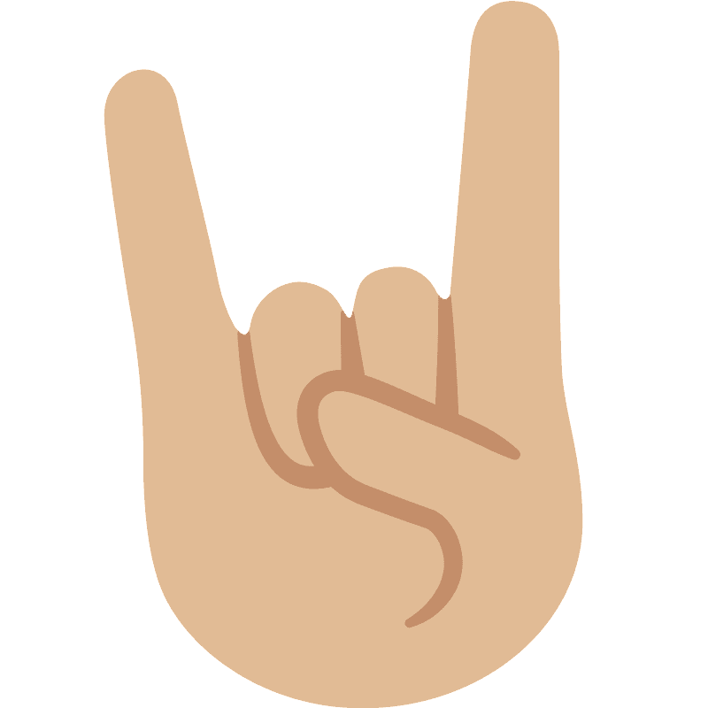 Sign of the horns emoji clipart. Free download transparent .PNG Creazilla