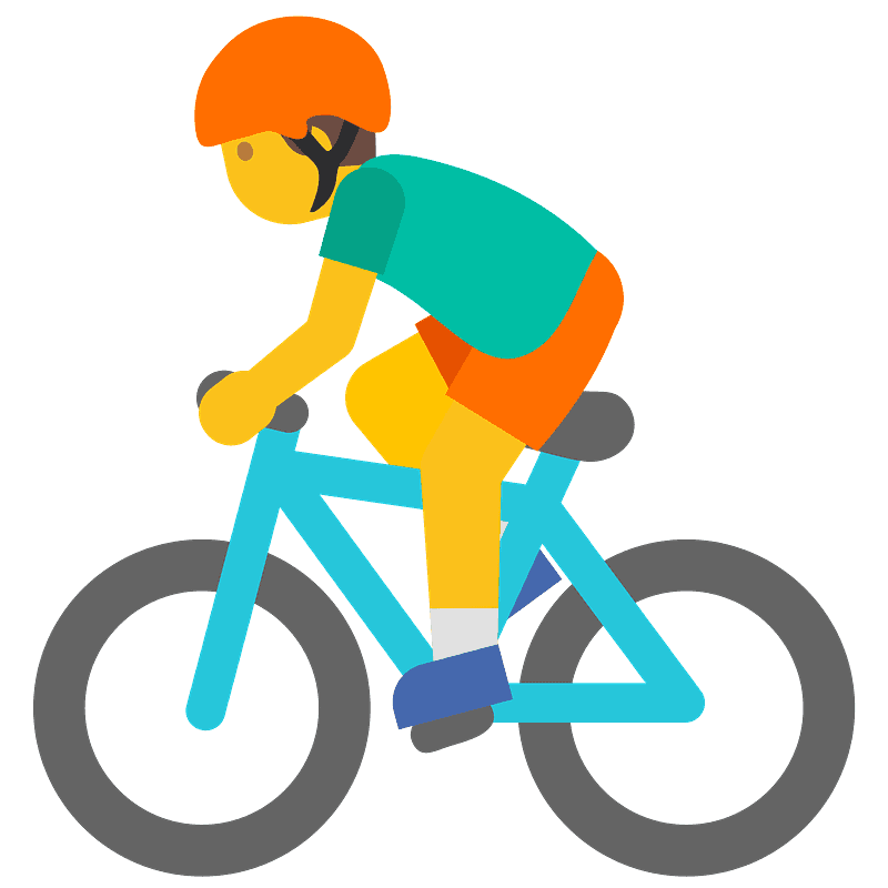 Man biking emoji clipart. Free download transparent .PNG Creazilla