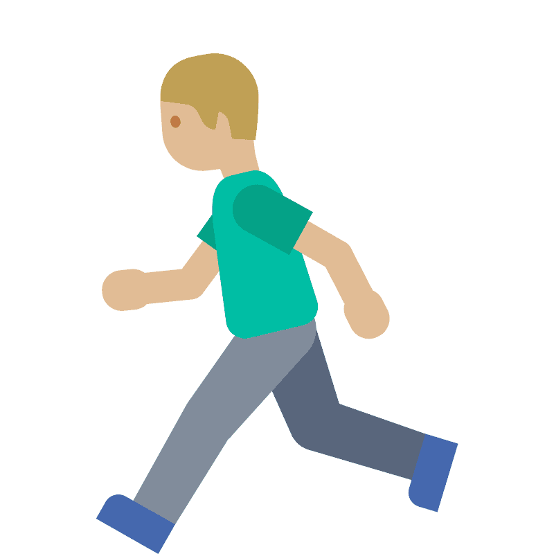 Person running emoji clipart. Free download transparent .PNG Creazilla