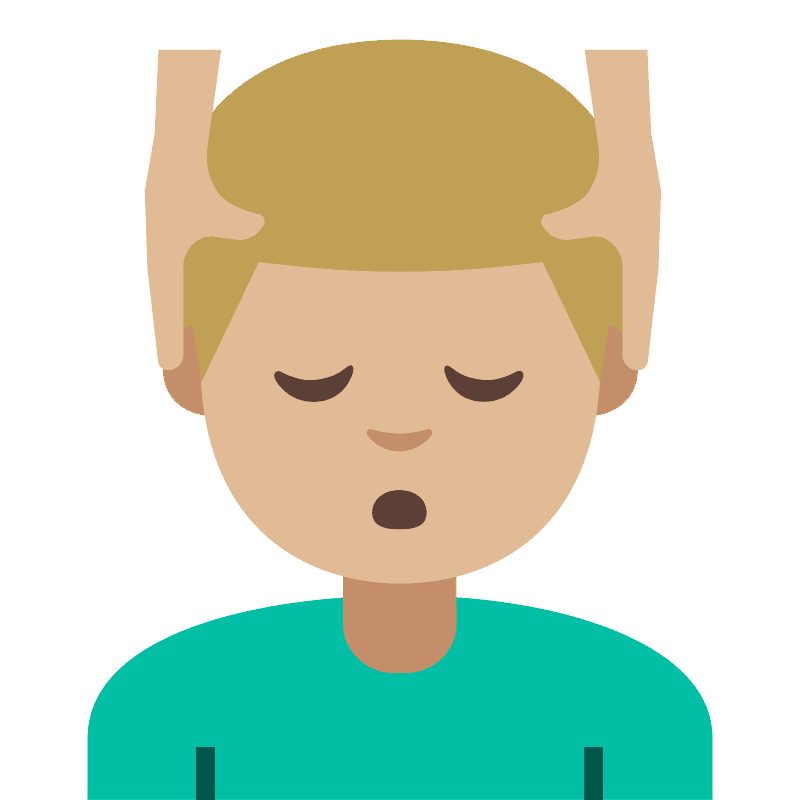 Man getting massage emoji clipart. Free download transparent .PNG